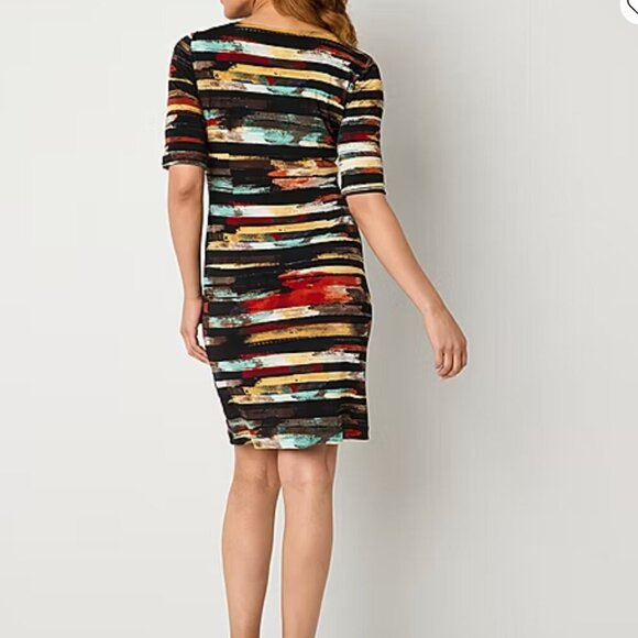 Connected Apparel Tiered Sheath Dress - Picture 3 of 6